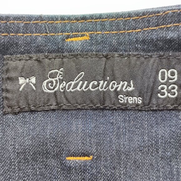 Seduction Sirens jeans high rise denim blue women's junior size 9 - Picture 5 of 11